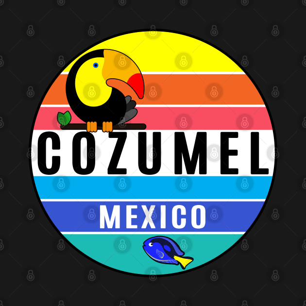 Cozumel Mexico Tropical Beach Toucan Fish Travel Vacation by TravelTime