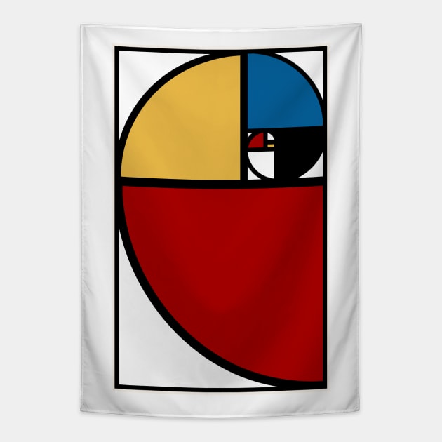 Golden Ratio - Primary Colors Tapestry by marieltoigo