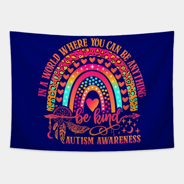 Autism Be Kind Tapestry by CreativeShirt