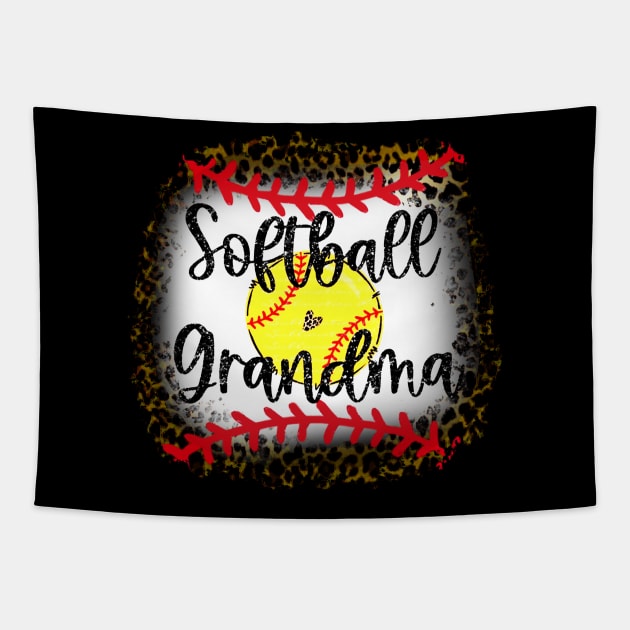 Leopard Softball Grandma   Softball Grandma Tapestry by Wonder man 