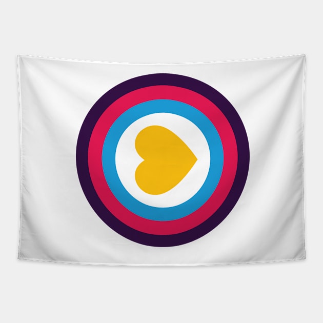 Polyamory Pride - Minimalist Circle - (New Colors) Tapestry by LaLunaWinters