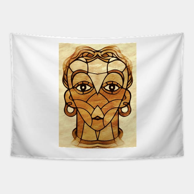 portrait cubism Tapestry by MGphotoart