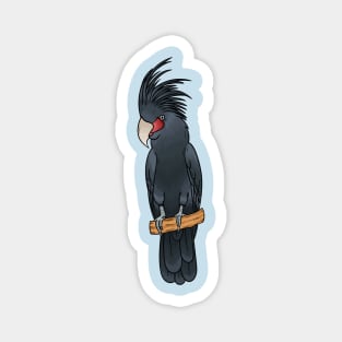 Palm cockatoo bird cartoon illustration Magnet