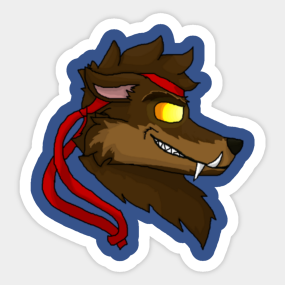 dire brown red sticker - pics of dire wolf fortnite