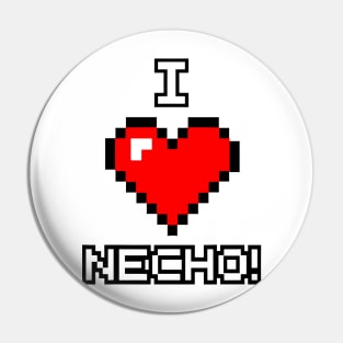 I Love Necho System 8 Bit Heart Pin