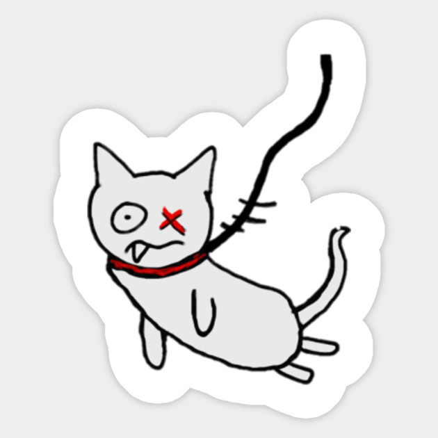 Dead Cat Productions Logo Tee Cats Sticker Teepublic Uk