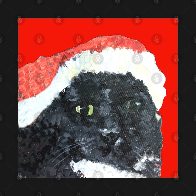 Santa Cat Christmas by Lil' Angel Pet Portraits