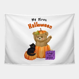 First Halloween Teddybear Tapestry