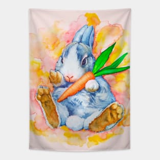 The watercolor Rabbit Tapestry