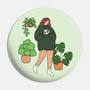 Coffee and plants, no pants Pin