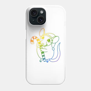 Candy Cane Cuddle (Rainbow Version) Phone Case