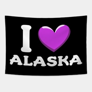 I Love Alaska State Tapestry