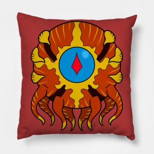 Beholder-Red Orange Pillow