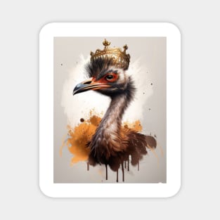 The Ostrich King Magnet