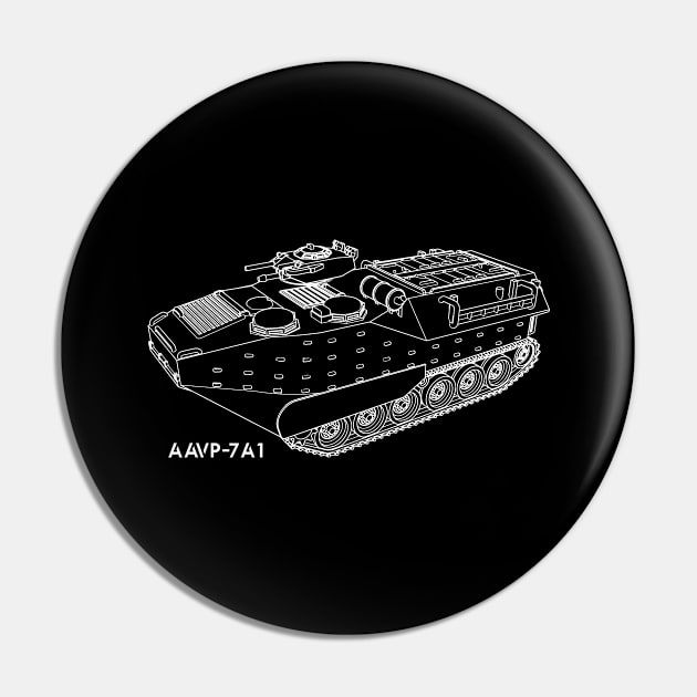 AAVP-7A Assault Amphibious Vehicle tank Pin by Arassa Army