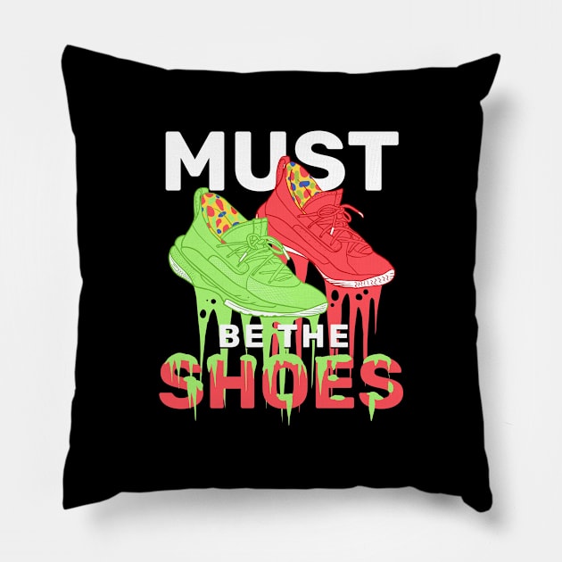 Must Be The Shoes Colorful Luminous Love Basketball Sneakers Gift Pillow by teeleoshirts