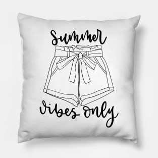 Summer Vibes Only with Paperbag Denim Shorts Pillow