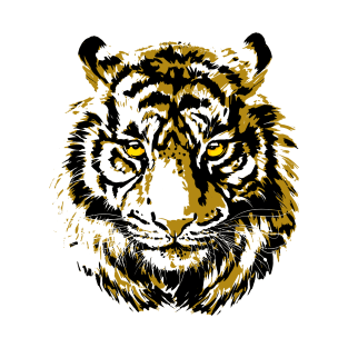 Beige Tiger Head T-Shirt - Tiger T-Shirt T-Shirt