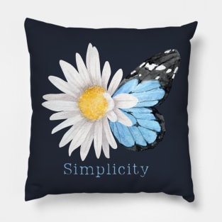 Simplicity Butterfly Blue Pillow