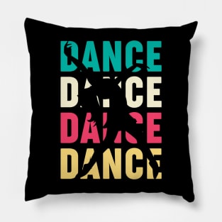Retro Dancer Vintage Dancing Gift For Dancers Pillow
