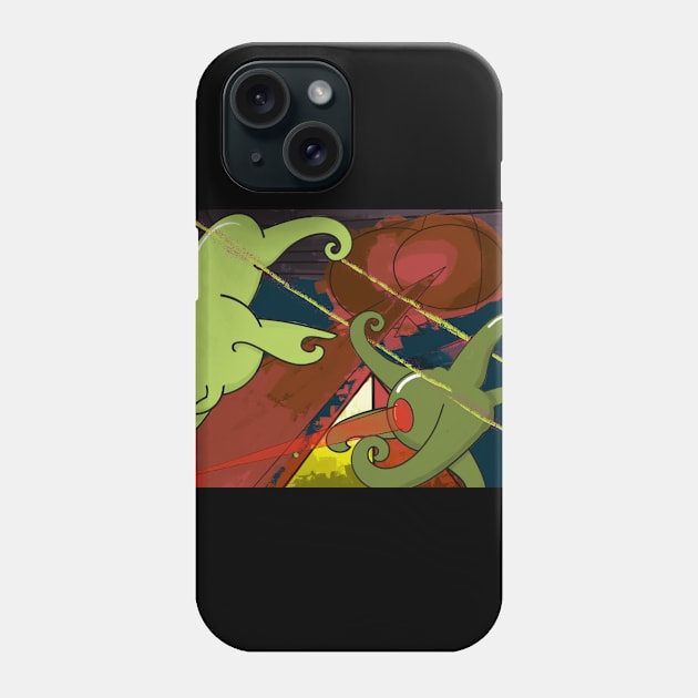 Alien Fight Phone Case by IcarusPoe