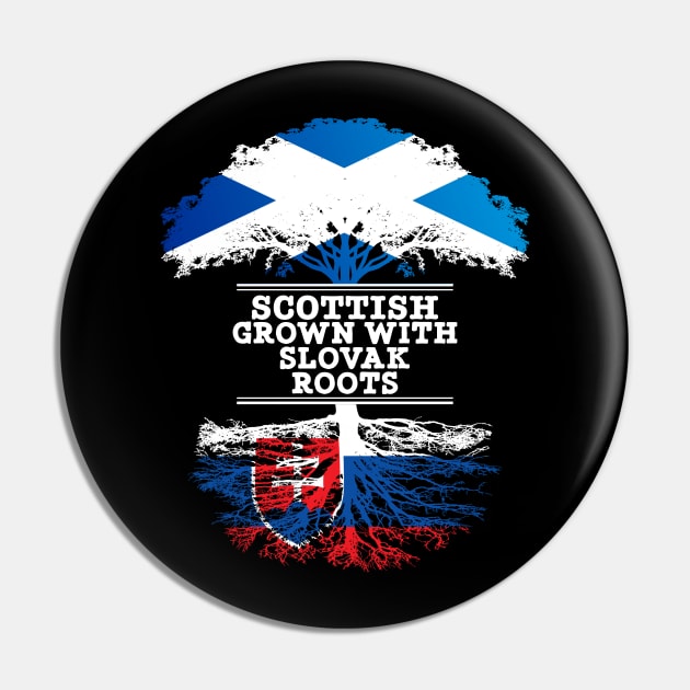 Scottish Grown With Slovak Roots - Gift for Slovak With Roots From Slovakia Pin by Country Flags