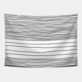 Monochrome black and white graphic stripe minimalist style Tapestry