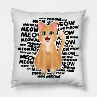 Meow T-Shirt Pillow