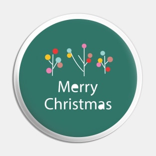 Merry Christmas colorful trees decoration Pin