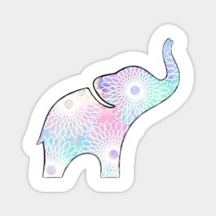 Tribal Pastel Elephant "Good Vibes" Quote Magnet