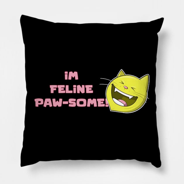 feline paw-some Pillow by CoySoup