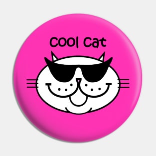 COOL CAT 2 - Frosty White Pin