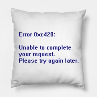 System Error 420 - Nerdy, Funny, Sarcastic T-shirt - Coder, Programming Pillow