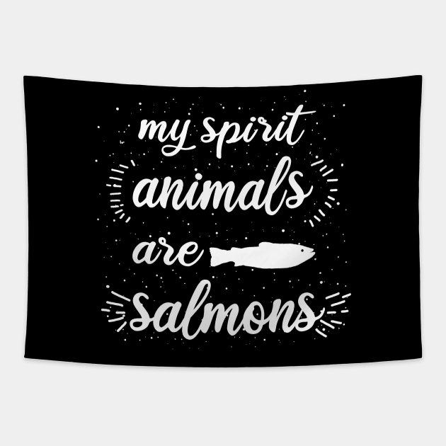 My spirit animal salmon Norway fishing love Tapestry by FindYourFavouriteDesign