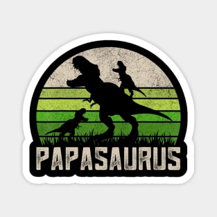 Grandpa Shirts Papasaurus Dinosaur 2 Kids Fathers Day Magnet