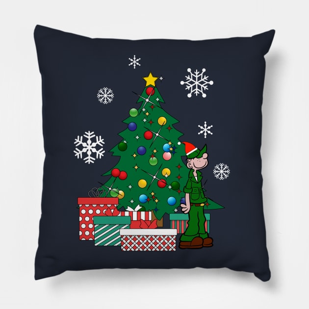 Beetle Bailey Around The Christmas Tree Pillow by Nova5