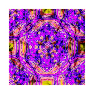 Pink kaleidoscopes in abstract landscape T-Shirt