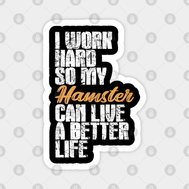 hamster lover. Perfect present for mother dad friend him or her Magnet by SerenityByAlex