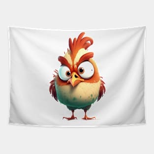 Rooster Cute Adorable Humorous Illustration Tapestry