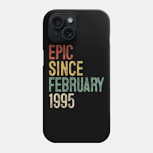 Fun Epic Since February 1995 25th Birthday Gift 25 Year Old Phone Case