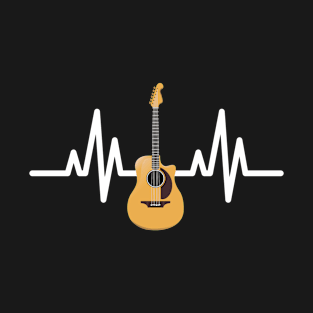 Guitar Heartbeat Guitarist Musician Music Lover Gift T-Shirt