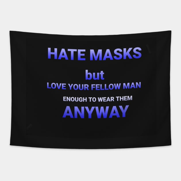 Hate masks Tapestry by DancingCreek