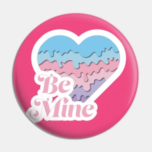 Paper cutout heart Pin