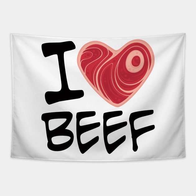 I Love Beef Tapestry by fizzgig