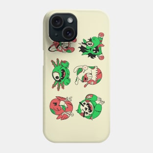 Cute Zombie Animals // Sloth Llama Unicorn Fox Axolotl Parrot // Funny Halloween Animals Phone Case