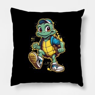 Stride of the Stylish Tortoise Pillow