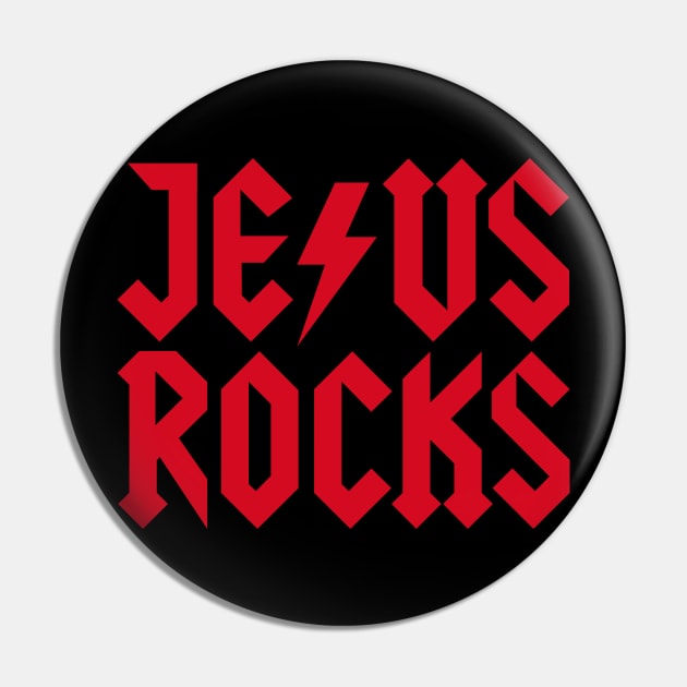 Jesus Rocks rock Bible Christ Church music Pin by LaundryFactory