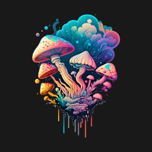 Hippie mushroom psilocybin fungus magic mushrooms fungi psychedelic T-Shirt