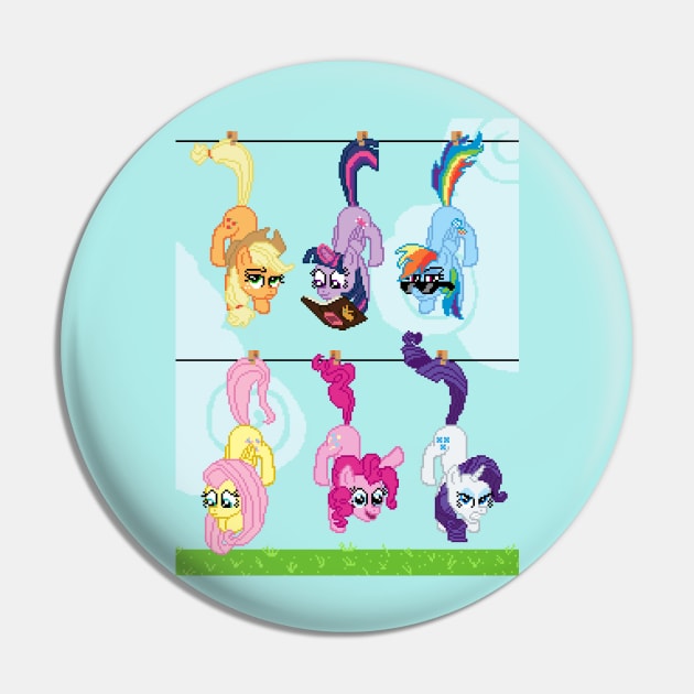 Hanging Pixel Ponies Pin by StarkContrast