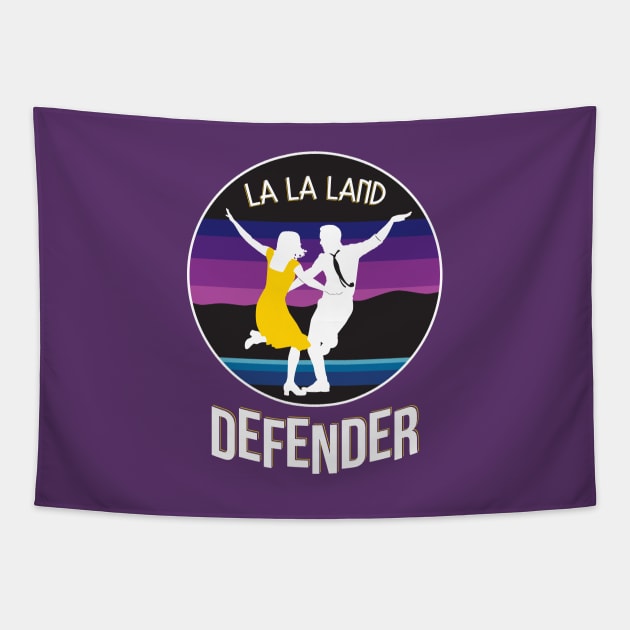 La La Land Defender Tapestry by Lights, Camera, Podcast